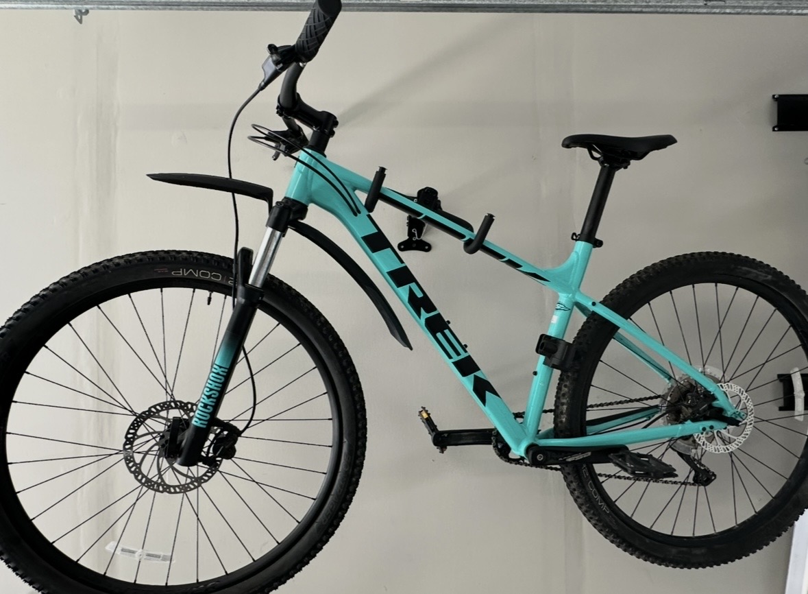 FenderOne trail guard installed on a mountain bike